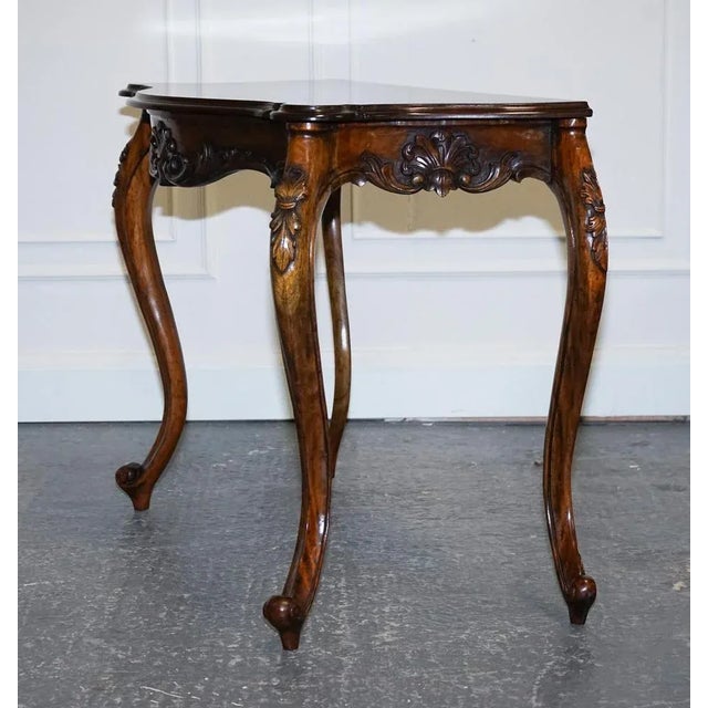French Carved Hallway Console Table with Cabriole Legs, Late 19th Century For Sale - Image 10 of 18