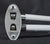 Metal European Mid Century Milk Glass Double Arm Towel Rack For Sale - Image 7 of 7