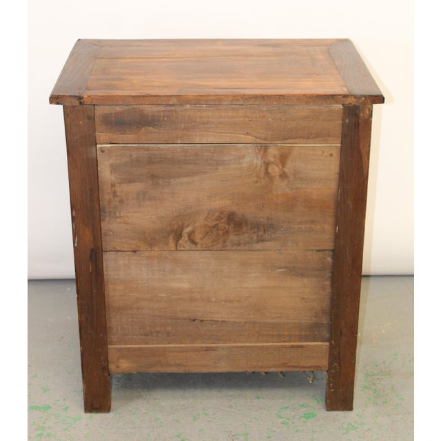 19th Century French Empire Nightstand / Side Table Cabinet With Columns, 19th Century For Sale - Image 5 of 7