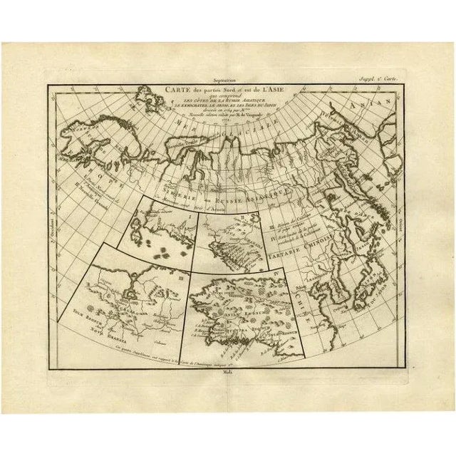 Antique Map of North and East Asia, 1751 For Sale - Image 6 of 6