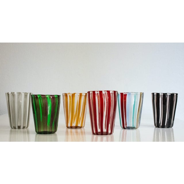 Italian Murano Glassware by Mariana Iskra for Ribes Studio, 2004, Set of 6 For Sale - Image 9 of 10