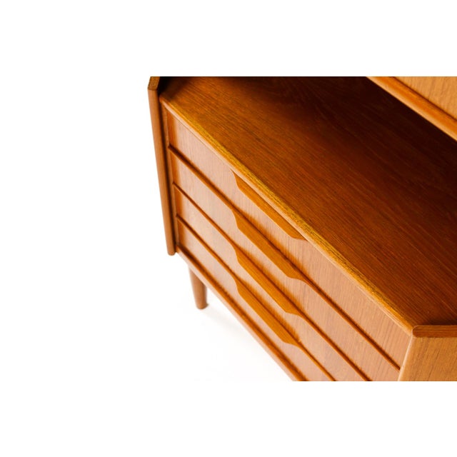 Danish Modern Mid Century Teak Corner Bar Cabinet — Johannes Sorth — Nexø Mobelfabrik, Attributed For Sale - Image 10 of 12