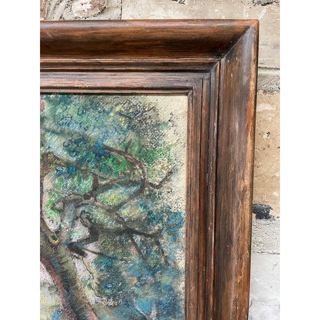 Mid 20th Century Vintage Horse Pastel Painting For Sale - Image 5 of 9