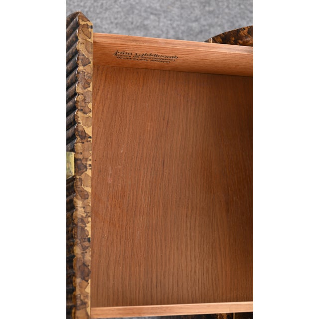 Wood Pair of Bert England for Widdicomb Bombe End Tables, 1965 For Sale - Image 7 of 10