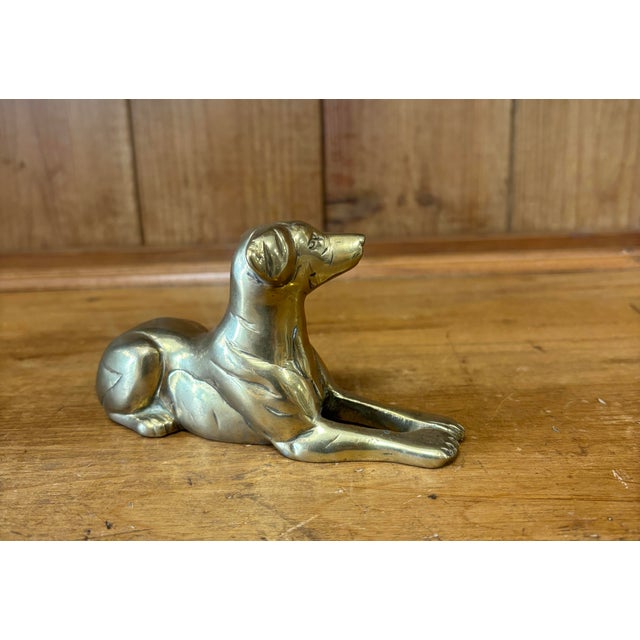 English Vintage English Brass Dog Figure For Sale - Image 3 of 6