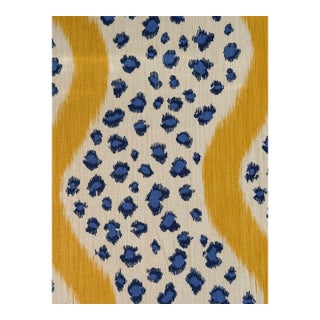 Clarence House / Hill Brown Corbett Color Gold / Sapphire Sku 1353901 1 2/6 Yards Fabric For Sale