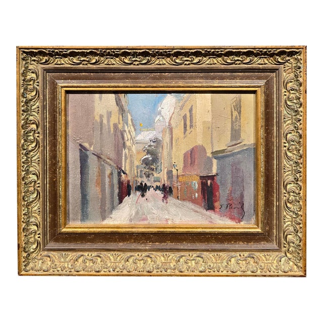 Élie Anatole Pavil (1873–1944) –Snowy Day on a Parisian Street, C. 1920s–Oil Painting For Sale