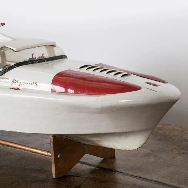 Vintage French Speed Boat Model For Sale - Image 3 of 9