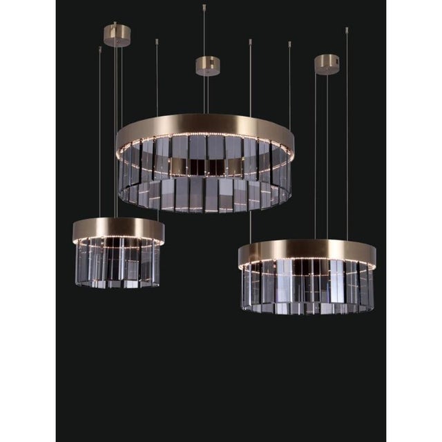Collection Atlas Chandelier in Metal and Crystal by Jago For Sale - Image 4 of 6