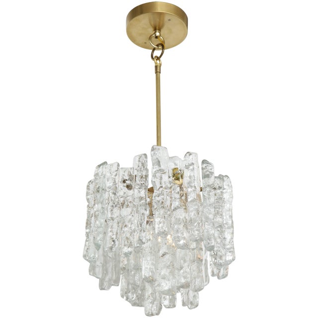 1960s Kalmar Ice Glass Chandelier For Sale - Image 10 of 10