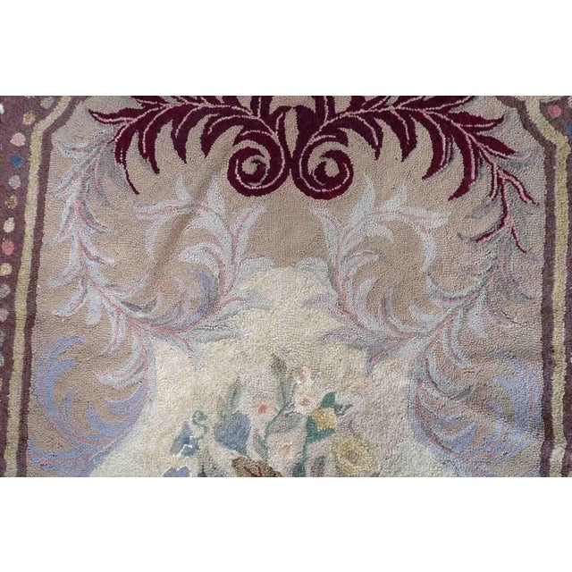 1880s Handmade Antique American Hooked Rug 2.7' X 5' For Sale - Image 11 of 12
