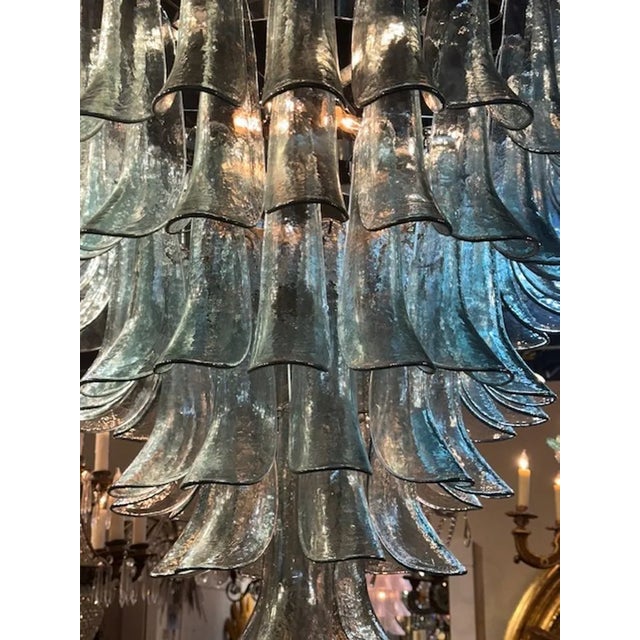 Murano Saddle Waterfall Chandelier For Sale - Image 4 of 5