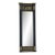 1960s Vintage Neoclassic Black and Gold Floor Pier Full Length Mirror For Sale