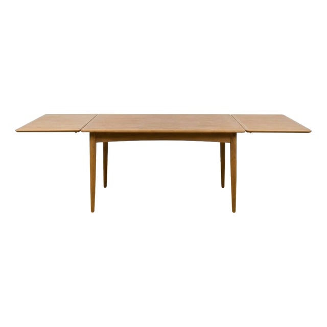 Vintage Danish Oak Rectangular Table with Extensions, 1960s For Sale