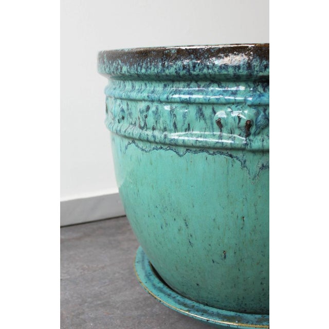 Ceramic 20th Century Glazed Terracotta Planter For Sale - Image 7 of 9