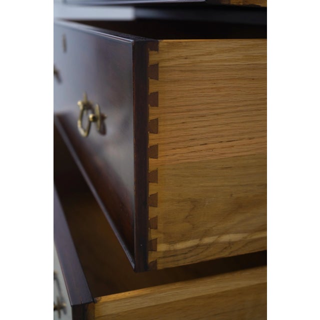 1980s Henkel Harris Mahogany New Market High Chest For Sale - Image 5 of 15