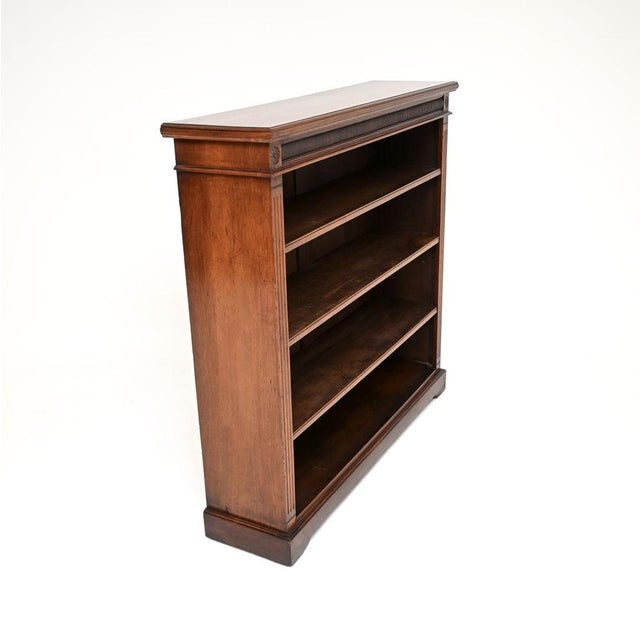 Antique Victorian Open Bookcase, 1880s For Sale - Image 3 of 10