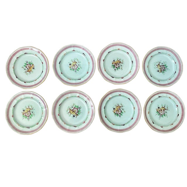 Vintage Adams England Calyx Ware Vintage Carolynn Eight (8) Salad or Dessert Plates For Sale - Image 4 of 6