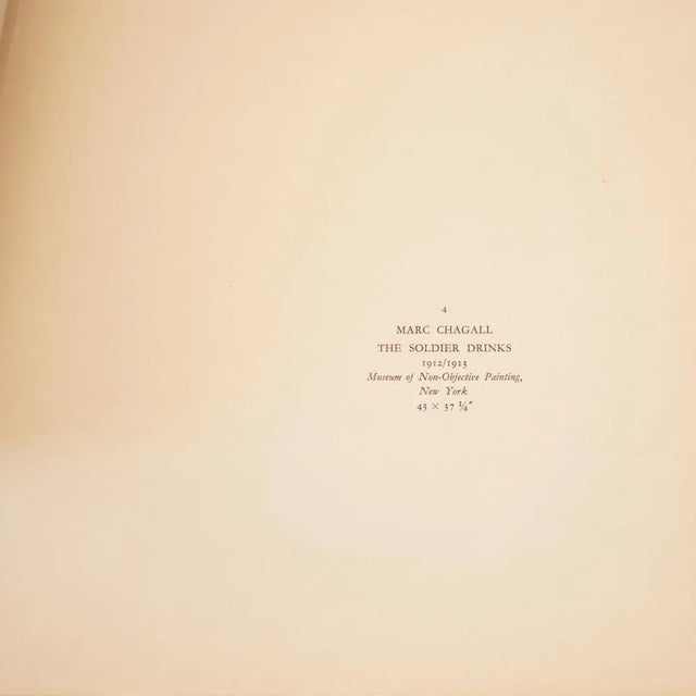 1940s 1940s After Marc Chagall, "The Soldier Drinks" First Edition Swiss Offset Lithograph For Sale - Image 5 of 8