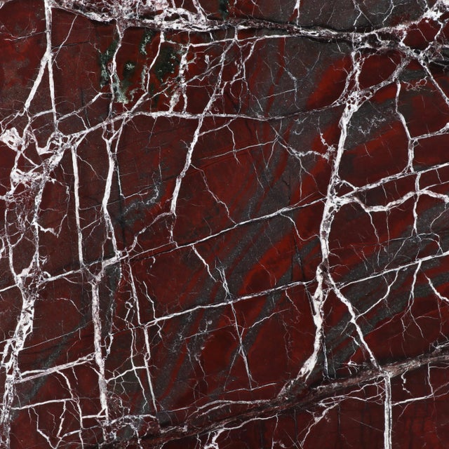 Brick Red Modern Handcrafted Fruit Bowl in Italian Marble by Karen Chekerdjian For Sale - Image 8 of 8