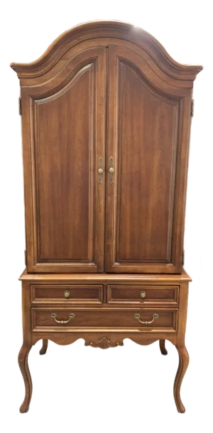 1980s French Provincial Cherry Wood Armoire by Lexington