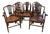 Antique Victorian Hepplewhite Mahogany Shield Back Dining Chairs with Carvers in Tan Leather, 1890, Set of 8 For Sale