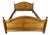 Vintage French Double Bed Frame with Carved Headboard For Sale