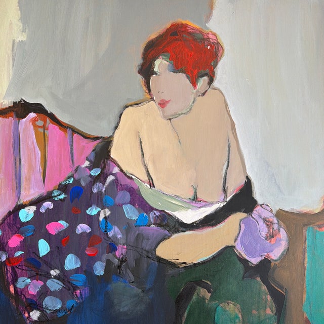 Late 20th Century Itzchak Tarkay Original Oil on Canvas For Sale - Image 4 of 11