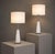 Carl Fagerlund, Orrefors, Swedish Mid-Century Modern, Table Lamps, White Glass, Sweden, 1960s Pair of white cased...