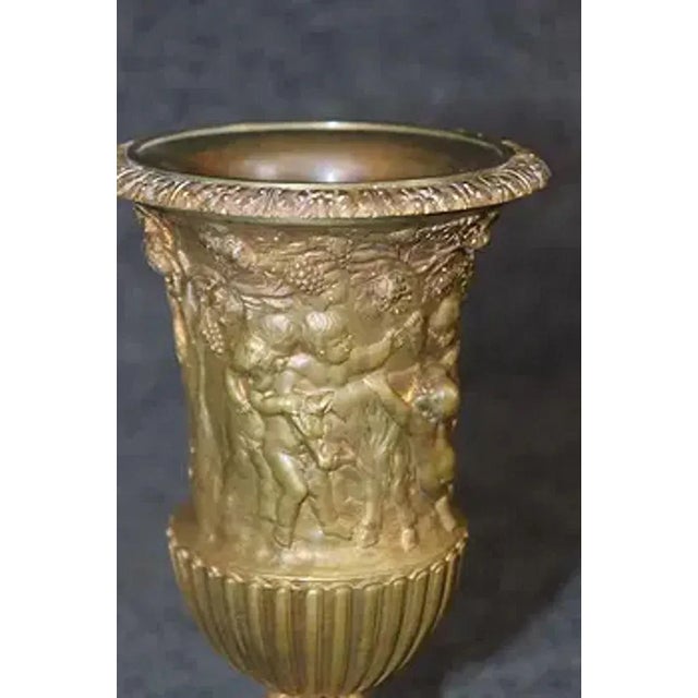 Pair of French Gilt Bronze Vases For Sale In Dallas - Image 6 of 8