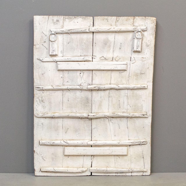 Early 1900s Antique Rajasthani Doors With Folk Art Paintings of Ganesh For Sale - Image 11 of 12