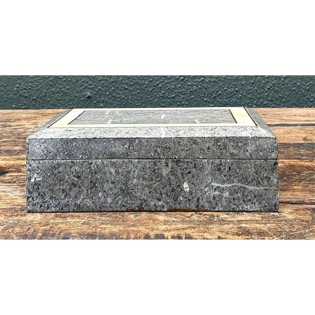 Late 20th Century Vintage Tessellated Stone Trinket Box For Sale - Image 5 of 12