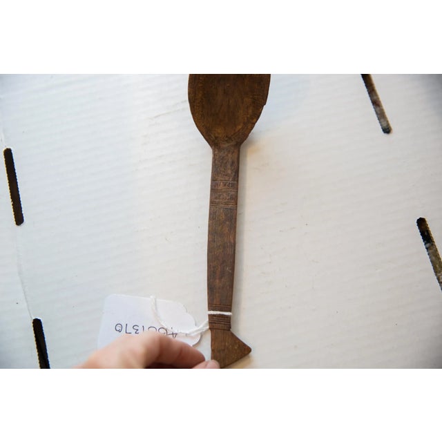 Wood Vintage African Wooden Spoon For Sale - Image 7 of 10