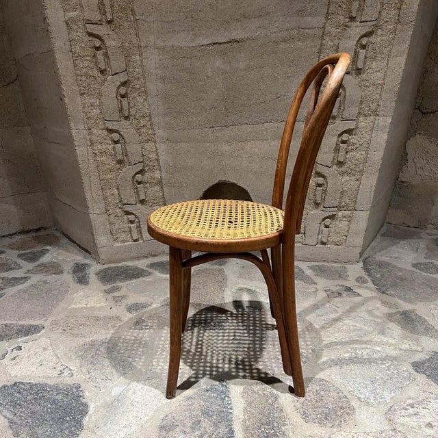 1960s Thonet A16 Sweetheart Chair Bentwood Cane For Sale - Image 9 of 12