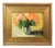 2020s Peachy Bouquet of Flowers Oil Painting Including the Antiqued Gold Wood Frame For Sale - Image 5 of 5