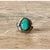 Mid 20th Century Vintage Boho Turquoise Native American Sterling Silver Ring 7.75 For Sale - Image 5 of 12
