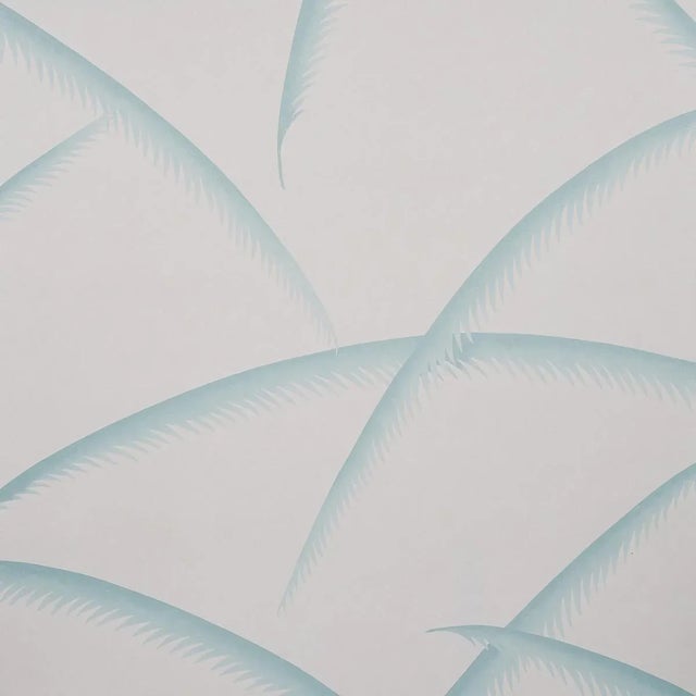 Not Yet Made - Made To Order Sample - Schumacher Deco Palms Wallpaper in Seaglass For Sale - Image 5 of 5