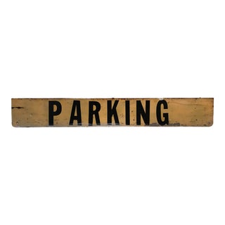 Vintage 1970s Parking Sign For Sale