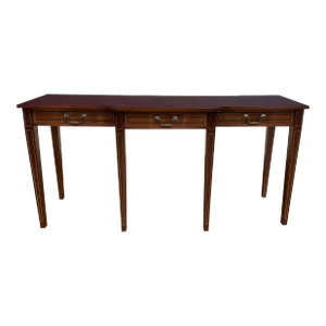 Hepplewhite Style Mahogany Console Table by Leighton Hall. Made-To-Order