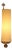 Large Wall Lamp in Gilt Metal with Resin Beads and Off-White Paper Lampshade, France, 1940s For Sale
