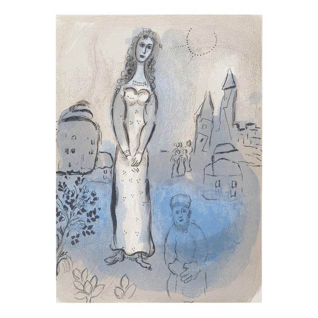 Marc Chagall, The Bible: Esther and Her Cousin, Original Lithograph For Sale