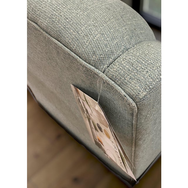 C. R. Laine Kendrick Swivel Chair 545-05sw in Thibaut Everly Spa Blue For Sale In Richmond - Image 6 of 18