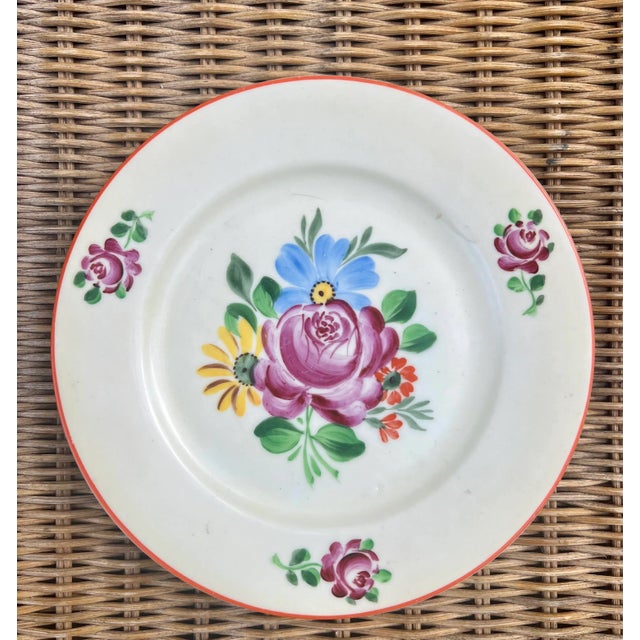 1920s Seltmann Vohenstrauss Bavaria Art Deco Hand Painted Floral Porcelain Plates- Set of 8 For Sale - Image 5 of 13