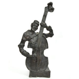 Mane Katz, Russian French Judaica Jewish Shtetl Wedding Klezmer Musician Bronze Sculpture For Sale