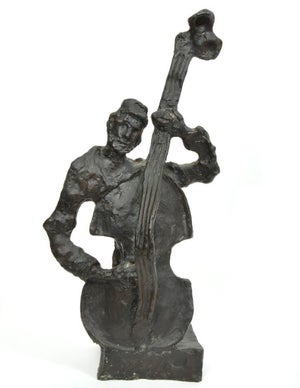 Mane Katz, Russian French Judaica Jewish Shtetl Wedding Klezmer Musician Bronze Sculpture
