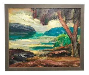 1930s "Sheltered Inlet" Painting by Walter A. Bailey