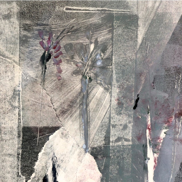 Abstract Abstract Botanical Monoprint in Ink on Paper by Roxanne Lo For Sale - Image 3 of 8