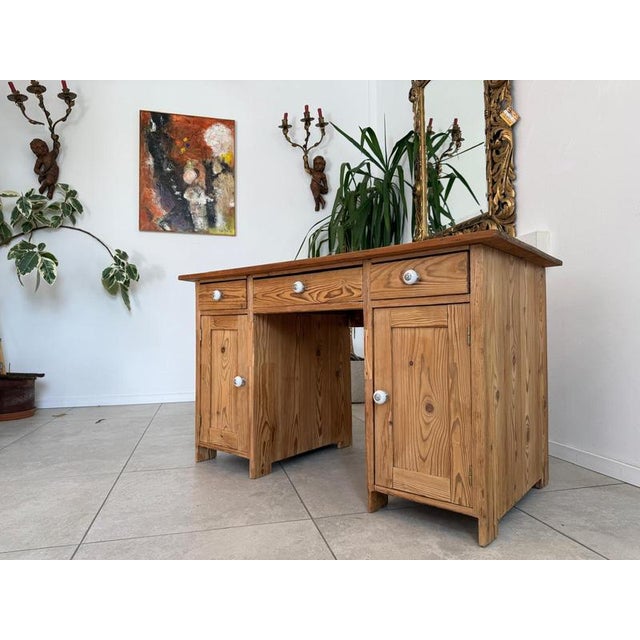 Gründerzeit Desk in Pine Softwood, 1875 For Sale - Image 14 of 14