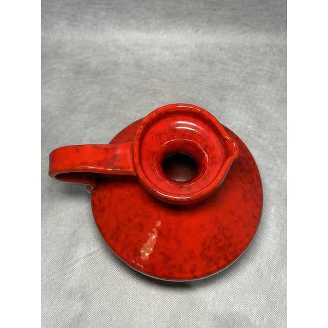 Italian Red Glazed Ceramic Vase, 1960s, in Flawless conditions. Designed 1960 to 1969