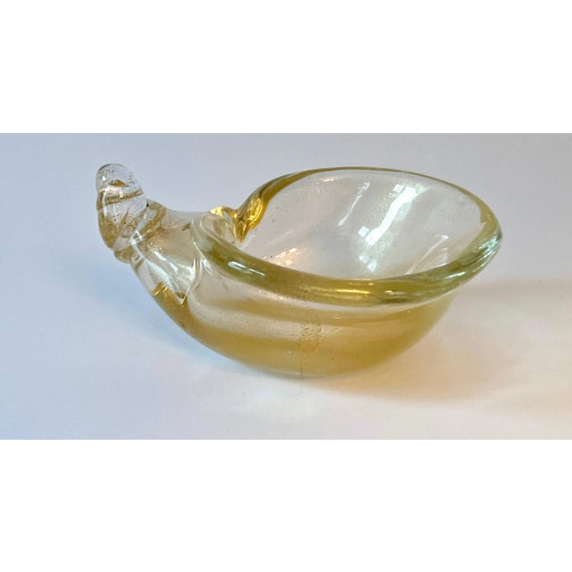 Italian Murano Glass Shell with Real Gold Flakes For Sale - Image 11 of 11
